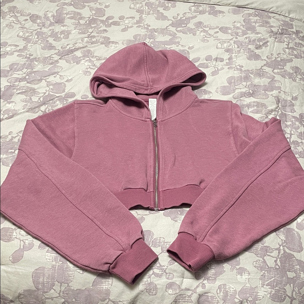 NWT ALO Yoga Soft Mulberry Washed Breakaway Zip Up Hoodie - Size XS